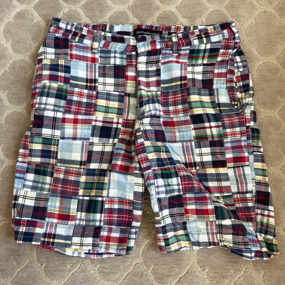 Vintage Abercrombie & Fitch Madras Patchwork Shorts